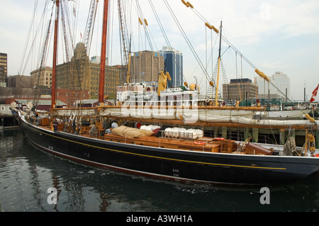 Kanada Nova Scotia Halifax Bluenose II Schoner gebaut 1963 Replik des Originals gebaut in Lunenburg 1921 Stockfoto