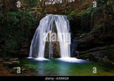 Janets Foss im Malhamdale in den Yorkshire Dales. Stockfoto