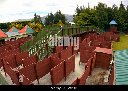 Die drei dimensionale Labyrinth am Stuart Landsboroughs rätselhafte Welt Wanaka Neuseeland Südinsel Stockfoto