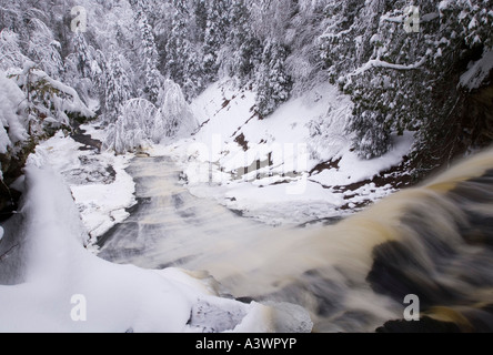 Laughing Felchen fällt im Winter auf der Lachen Felchen fällt Staat landschaftlich reizvollen Gegend in der Nähe von Sundell Stockfoto