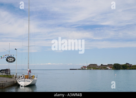 Kanada Ontario Niagara-on-Segelboot auf den See über Niagara River in Richtung Fort Niagara in New York USA Stockfoto