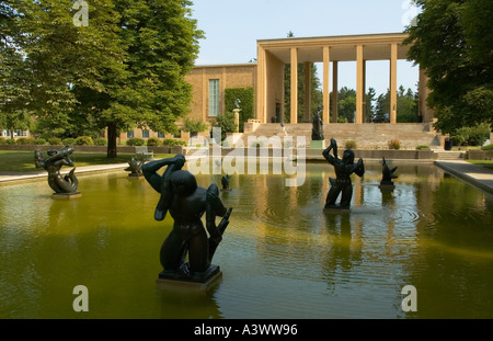 Michigan Bloomfield Hills der Cranbrook Academy of Art Museum und Galerie-Triton-Pools Stockfoto