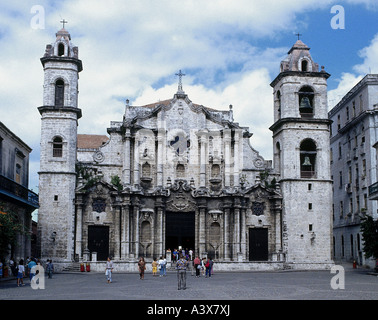 Geographie/Reise, Kuba, Havanna, Kirchen, Kathedrale San Cristobal, Außenansicht, Haupteingang, Stockfoto