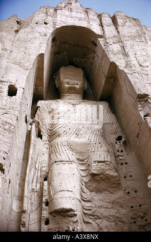 Geografie/Reise, Afghanistan, Bamiyan, Felsenklissat, Nische des großen Buddha, Buddhismus, Bamijan, bamyan, Stockfoto