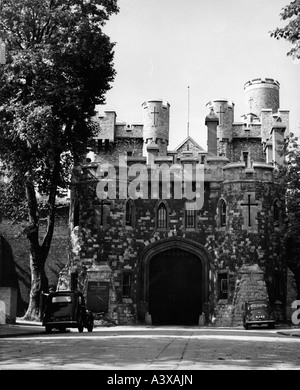 Geografie/Reisen, Großbritannien, London, Gebäude, H M Prison Holloway, Außenansicht, 1950er Jahre, Stockfoto