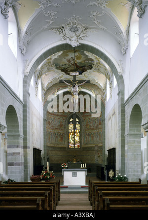 Geographie/Reisen, Deutschland, Baden-Württemberg, Insel Reichenau, Kirchen, St. Peter und Paul Kirche Niederzell, interi Stockfoto