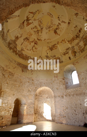 Gewölbten Mausoleum in der römischen Villa von Centcelles Stockfoto