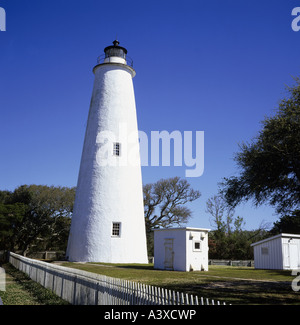 Geographie / Reisen, USA, North Carolina, Ocracoke Island, Fachzeitung, Ocracoke Lighthouse, Außenansicht, erbaut 1823, Outer Banks, Stockfoto
