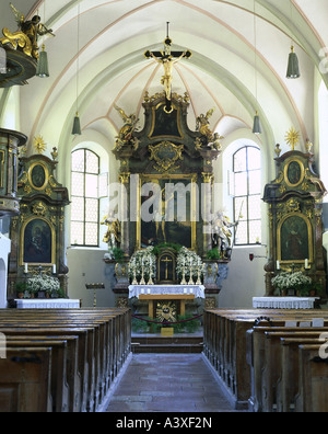 Geographie / Reisen, Deutschland, Bayern, Ramsau bei Berchtesgaden, Kirchen, Pfarrkirche St. Fabian und Sebastian, gebaut: 1512, Int Stockfoto