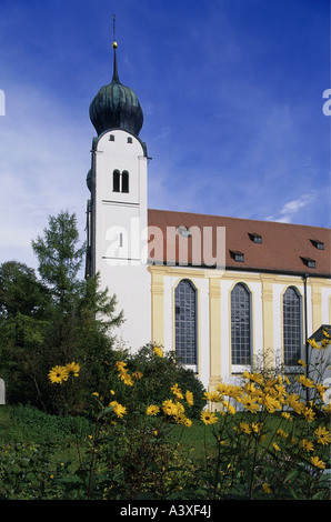 Geographie / Reisen, Deutschland, Bayern, Altenmarkt an der Alz, Klöster, Kloster Baumburg, Pfarrei Kirche St. Margarethen, außen Stockfoto