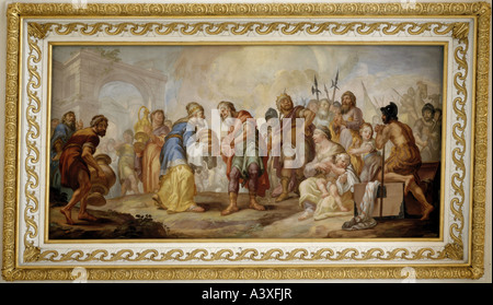 "Bildende Kunst, Brugger, Andreas, (1737-1812), Malerei, 'Abraham und Melchisedek', 1775 / 1776, ehemalige Stiftskirche, Bad B Stockfoto