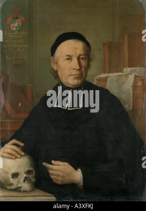 "Bildende Kunst, Brugger, Andreas, (1737-1812), Malerei,"Pfarrer Johann Joseph Wettach von Lindenberg", 1797, neue Pfarrei, Lind Stockfoto