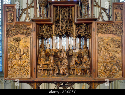 Bildende Kunst, Riemenschneider, Tilman, (Uma 1460 - 7.7.1531), Altar von Heiligenblut, Holz, 1501-1505, St. Jakob, Rothenburg Ob de Stockfoto