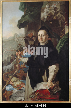 Schwab, Anselm, + 1778, deutscher Geistlicher, Prinz Abt des Klosters Salem 1746-1778, Gemälde von Gottfried Bernhard Göz, 1749 Stockfoto
