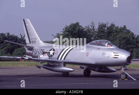 F86 Eine Super Sabre.Retired von USAF.   GAV 2169-230 Stockfoto
