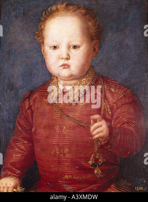 "Bildende Kunst, Bronzino, Agnolo di Cosimo, (1503-1572), Malerei,"Don Garcia di Medici", 1550, Öl auf Platte, Prado, Madrid, Hallo Stockfoto