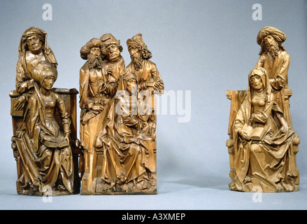 Bildende Kunst, Riemenschneider, Tilman, (Aroudn 1455 - 7.7.1531), Statuetten, Maria Kleophas, Kleophas, Saint Anne, Mary Salome, frag Stockfoto