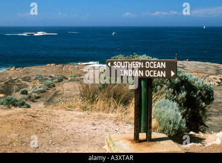 Australien. Western Australia. Cape Leeuwin, wo zwei Ozeane treffen Stockfoto