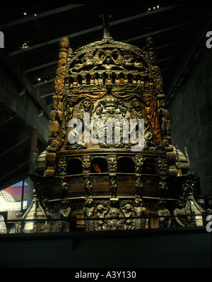 Das schwedische Kriegsschiff Vasa im Vasa Museum in Stockholm Schweden Stockfoto