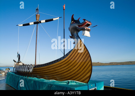 dh up Helly AA LERWICK SHETLAND Viking Langschiff-Galeere prow Langschiffe Boot shetlands Stockfoto