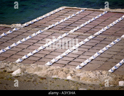 stillgelegten Saline von Salinas de Janubio Insel Lanzarote-Kanarische Inseln-Spanien Stockfoto