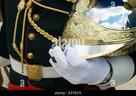 Republikanische Garde auf der Messe in Paris Frankreich 2004 Stockfoto