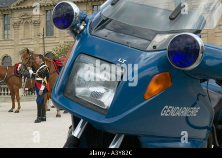 Republikanische Garde auf der Messe in Paris Frankreich 2004 Stockfoto