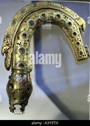 Religion, christenheit, liturgische Gegenstände, 'Mura Crosier', ca. vom 7./11. Bis 12. Jahrhundert, Elfenbein, Silber, National Museum of Ireland, Dublin, Stockfoto