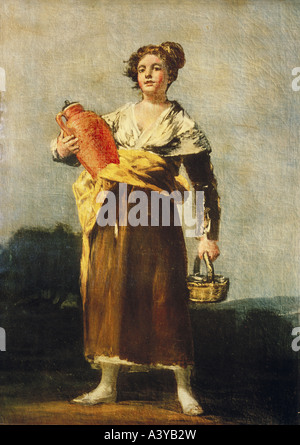 "Fine Arts, Goya y Lucientes, Francisco de, (1746-1828), Malerei,"Frau mit Wasser", um 1810, Öl auf Leinwand, 68 cm Stockfoto