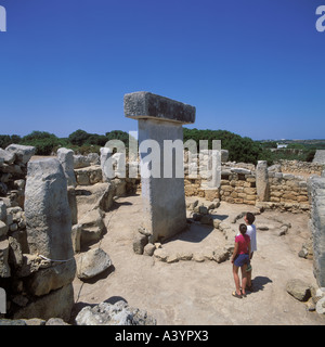 Prähistorische Taula Torralba d en Salord in der Nähe von Cala En Porter-Menorca-Balearen-Spanien Stockfoto