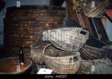FRANKREICH BURGUND POMMARD CHATEAU DE POMMARD WEINGUT VINTAGE WEINLESE BENATON KÖRBE Stockfoto