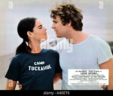 LOVE STORY Ali MacGraw und Ryan O'Neal im Paramount Film 1970 Stockfoto