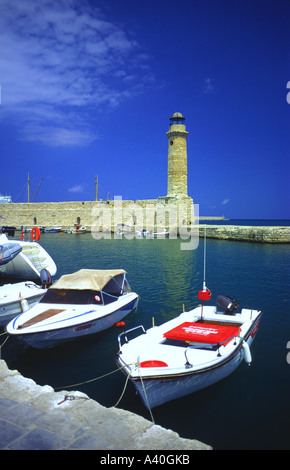 Hafen von Rethymnon Kreta Griechenland Stockfoto