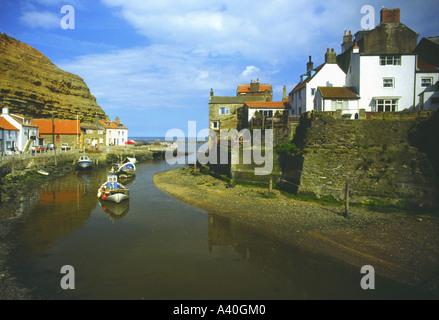 Harbour View Staithes England Stockfoto