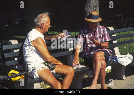 Karte Spieler Central Park New York City, USA Stockfoto