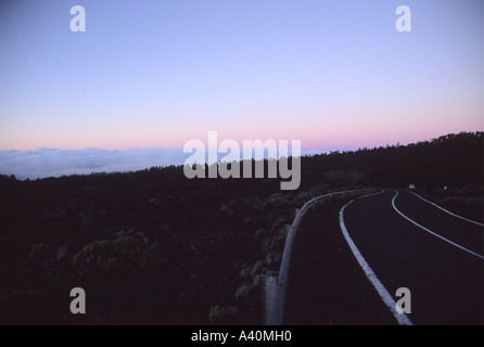 Alpenstraße im Teide Nationalpark Teneriffa Kanaren Spanien Stockfoto