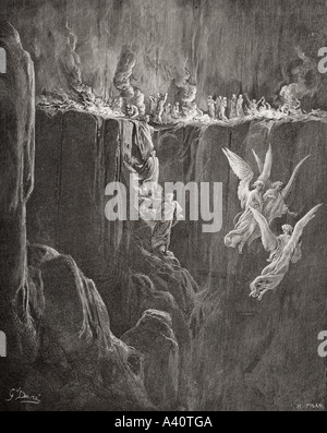 Abbildung für purgatorio von Dante Alighieri. Canto XXV, Zeilen 107 bis 110 von Gustave Dore, 1832 - 1883. Französische Künstler und Illustrator. Stockfoto