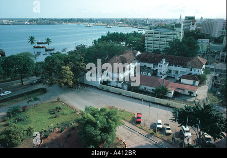 Blick auf Hafen von Dar Es Salaam in Dar Es Salaam Tansania Stockfoto