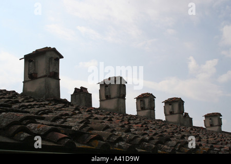 Schornstein Villa Medici Poggio eine Caiano Stockfoto