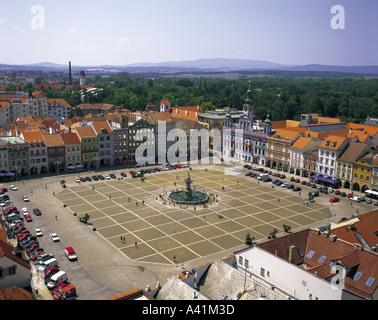 Namesti Otakara II quadratische Ceske Budejovice Tschechien Stockfoto