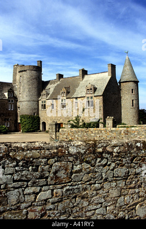 Normandie Frankreich Schloss Chateau de spie mittelalterlichen 11 t Invasionen Normannen Stockfoto