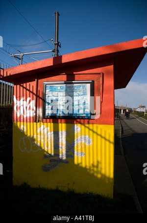 Rettungsschwimmer-Hütte, Greystones, Co. Wicklow, Irland Stockfoto