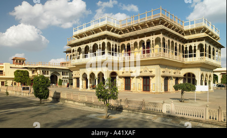 Mubarak Mahal Sandstein-Palast in der Stadt Palastkomplex in Jaipur, Indien Stockfoto
