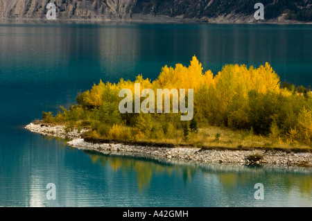 Abraham Lake - Cline River, David Thompson Highway, Alberta, Kanada Stockfoto