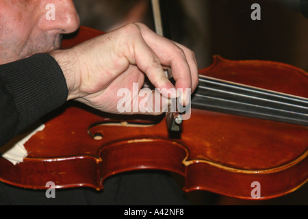 Musiker, die bei einer privaten Veranstaltung unterhaltsam Stockfoto