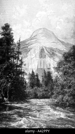 Gravur der Yosemite Kuppel Stockfoto