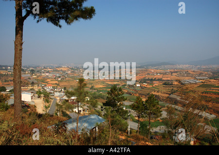 Dalat südlichen Hochland Vietnam Vietnam Asien fruchtbaren Land- und Gemüsebau land Stockfoto