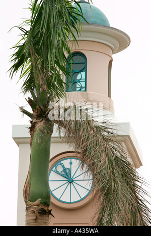 Straßenuhr Stunde Minute Südosten fl fla Südost Gemeinschaft Palm Beach county South Sunshine State Florida USA FL Vereinigte Stockfoto