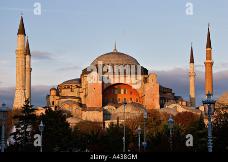 Hagia Sophia bei Sonnenuntergang, Istanbul Türkei. Stockfoto