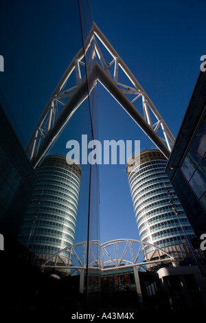 Einen ungewohnten Blick auf die Rotunde Birmingham West Midlands zu Wohnraum umgebaut ist Stockfoto